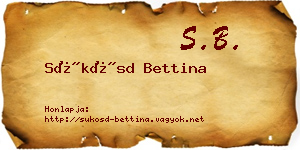 Sükösd Bettina névjegykártya