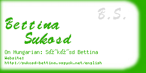 bettina sukosd business card